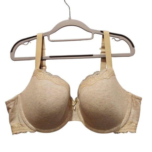 Ambrielle 42D Bra Organic Cotton Demi Underwire coverts to racer back foam cups - Picture 1 of 16